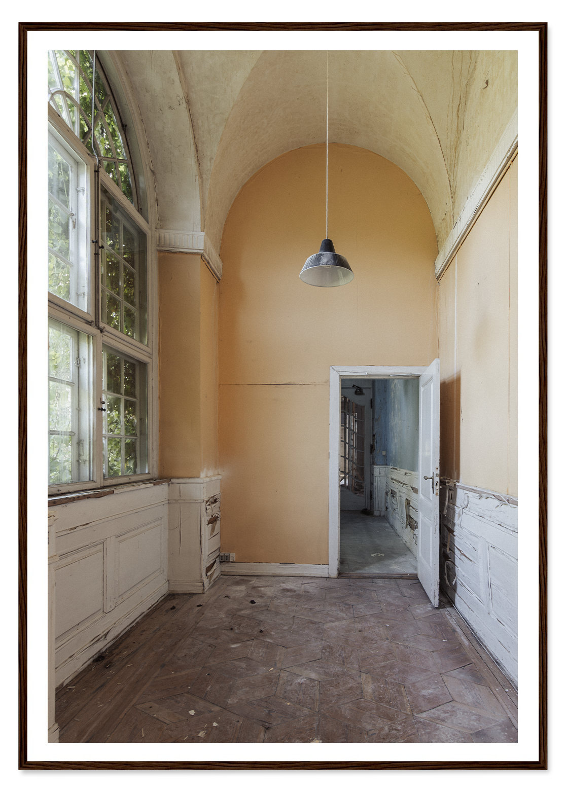The yellow hallway