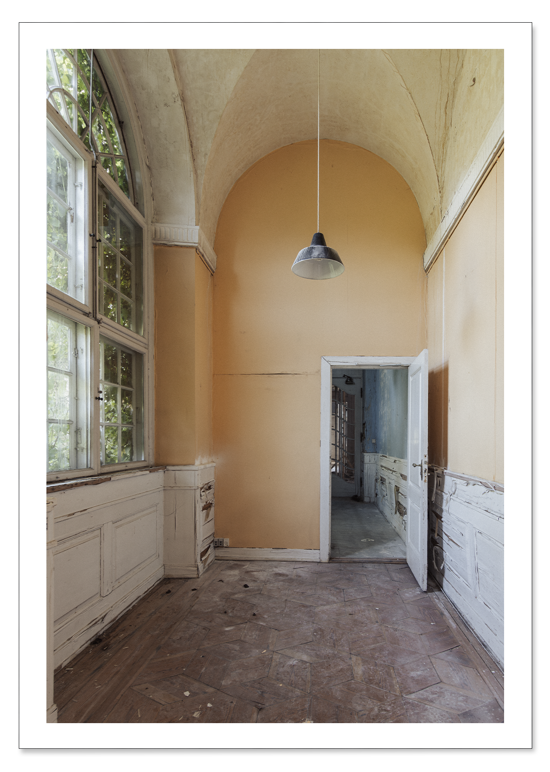 The yellow hallway